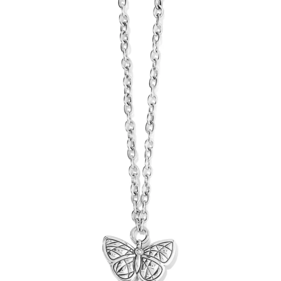 Necklaces>Brighton Colormix Butterfly Ring Necklace Silver-Multi