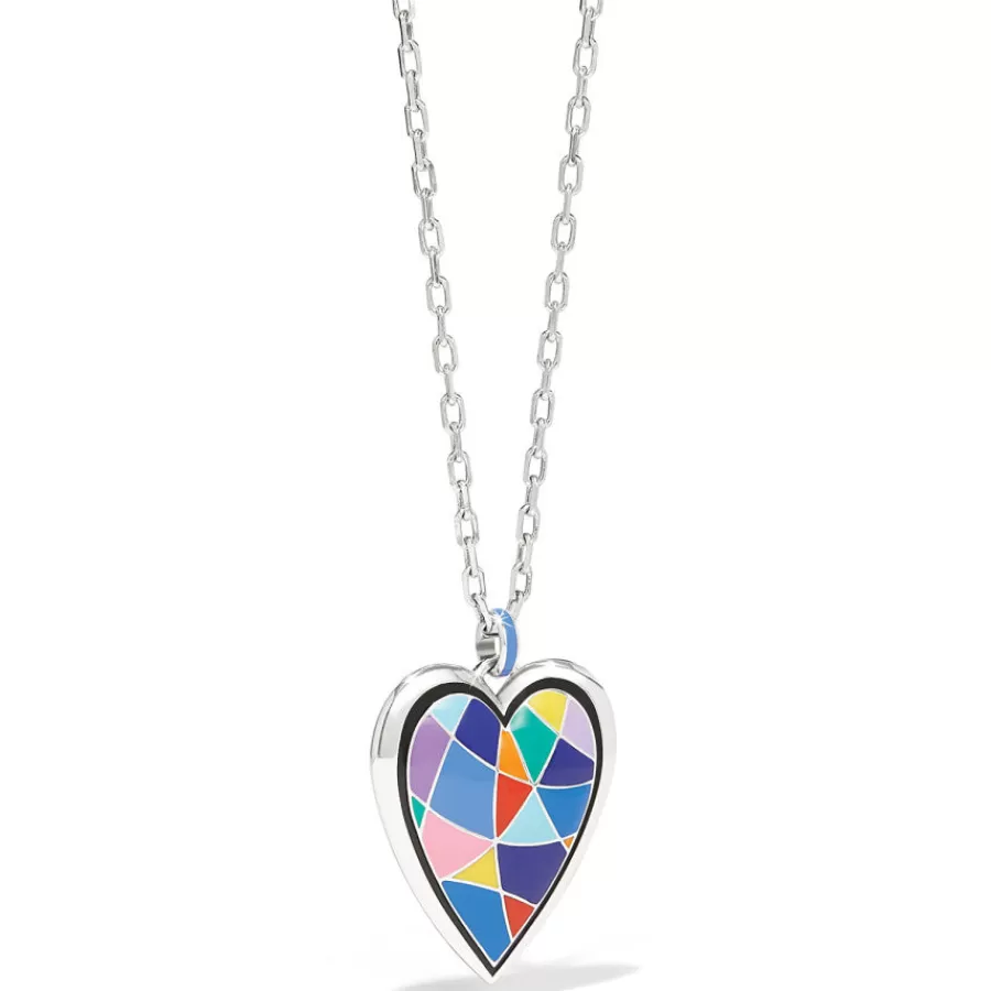 Necklaces>Brighton Colormix Heart Convertible Necklace Silver-Multi