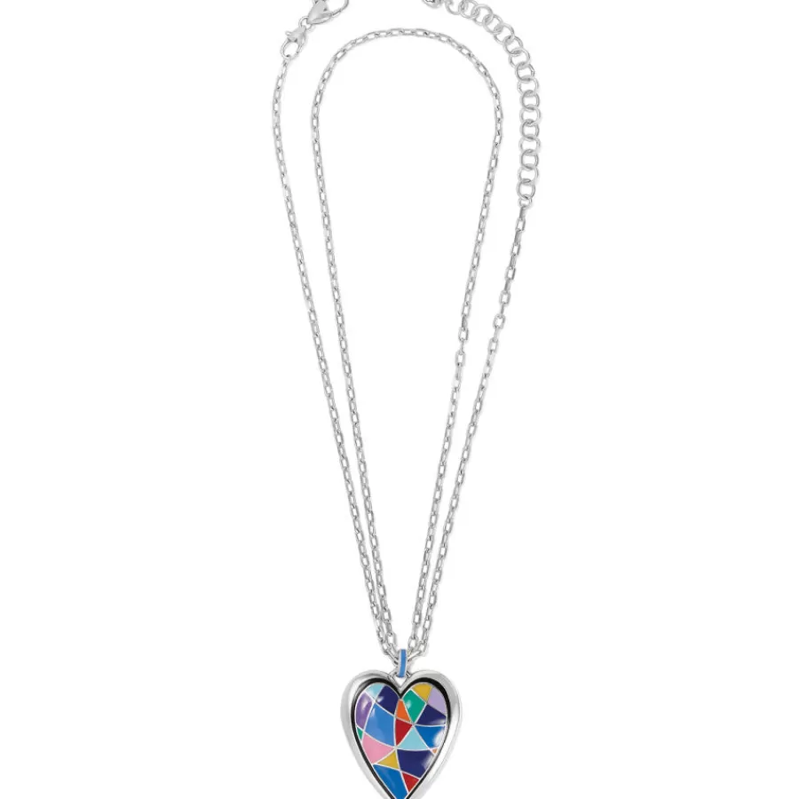 Necklaces>Brighton Colormix Heart Convertible Necklace Silver-Multi