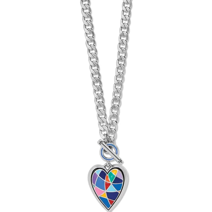 Necklaces>Brighton Colormix Heart Toggle Necklace Silver-Multi