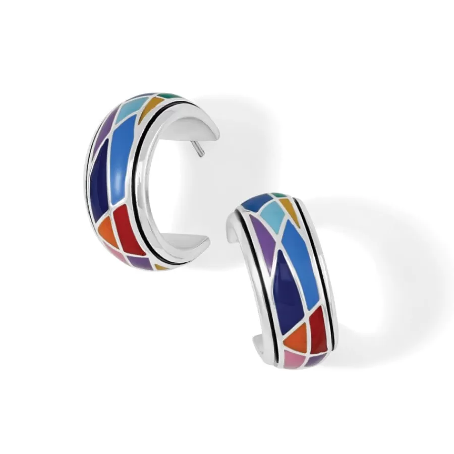 Earrings>Brighton Colormix Hoop Earrings Silver-Multi