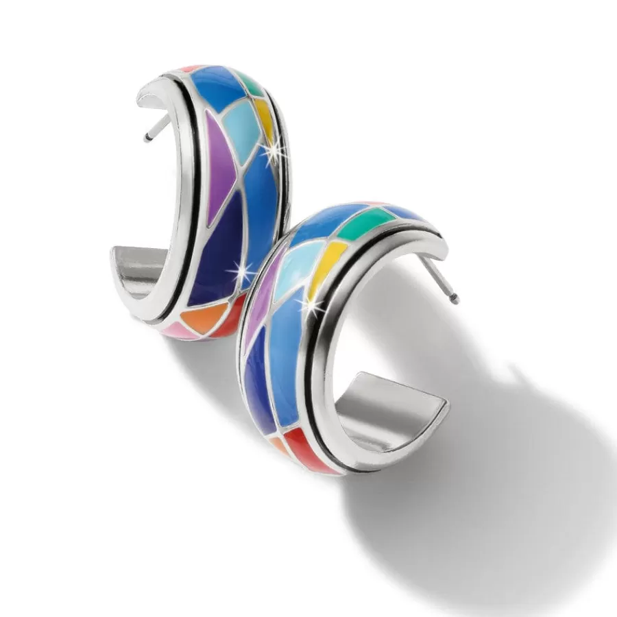 Earrings>Brighton Colormix Hoop Earrings Silver-Multi