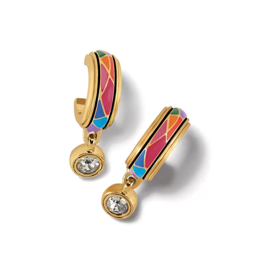 Earrings>Brighton Colormix Jewel Hoop Earrings Gold-Multi