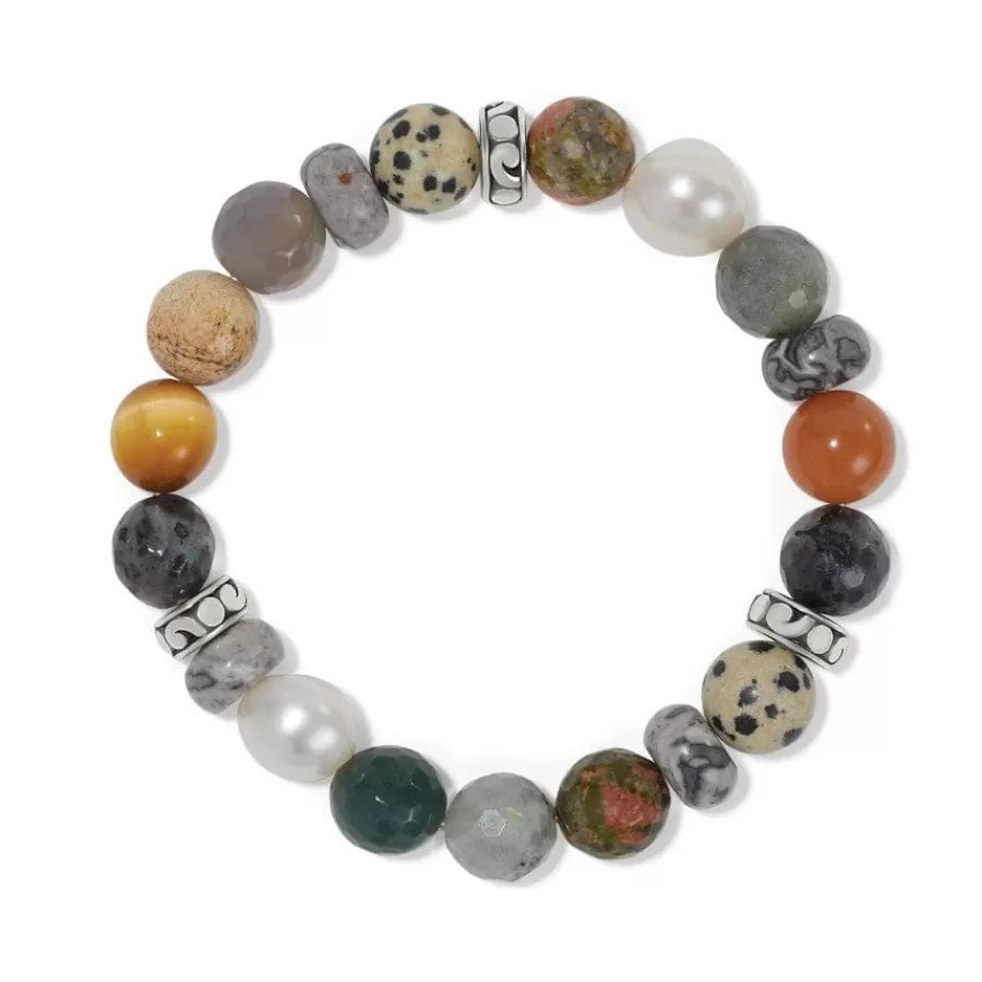 Bracelets>Brighton Contempo Desert Pearl Stretch Bracelet Silver-Multi