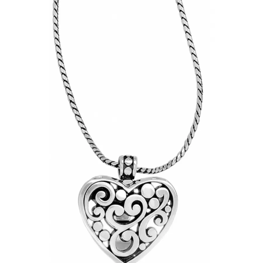 Necklaces | Badge & Id Clips>Brighton Contempo Heart Badge Clip Necklace Silver