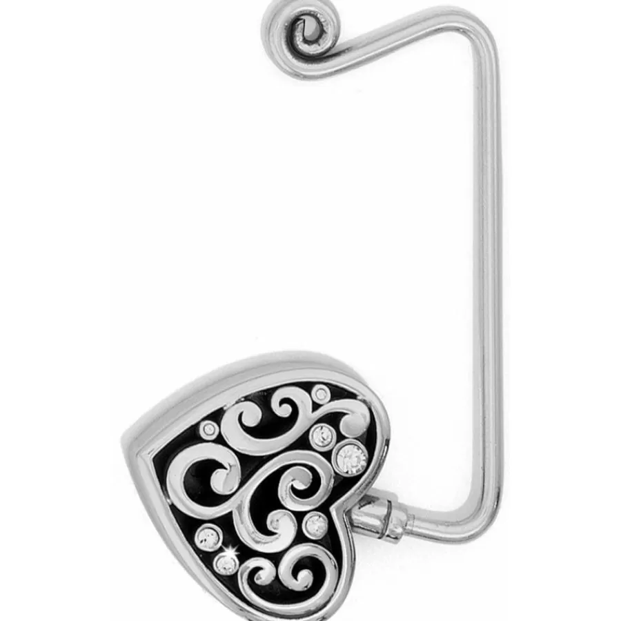 Handbag Accessories>Brighton Contempo Heart Handbag Hook Silver