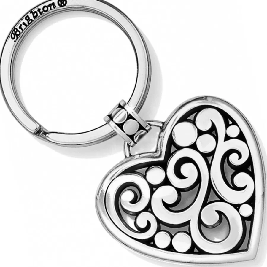 Key Fobs>Brighton Contempo Heart Key Fob Silver