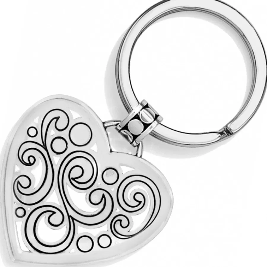 Key Fobs>Brighton Contempo Heart Key Fob Silver