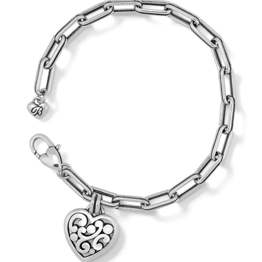 Bracelets>Brighton Contempo Heart Link Bracelet Silver