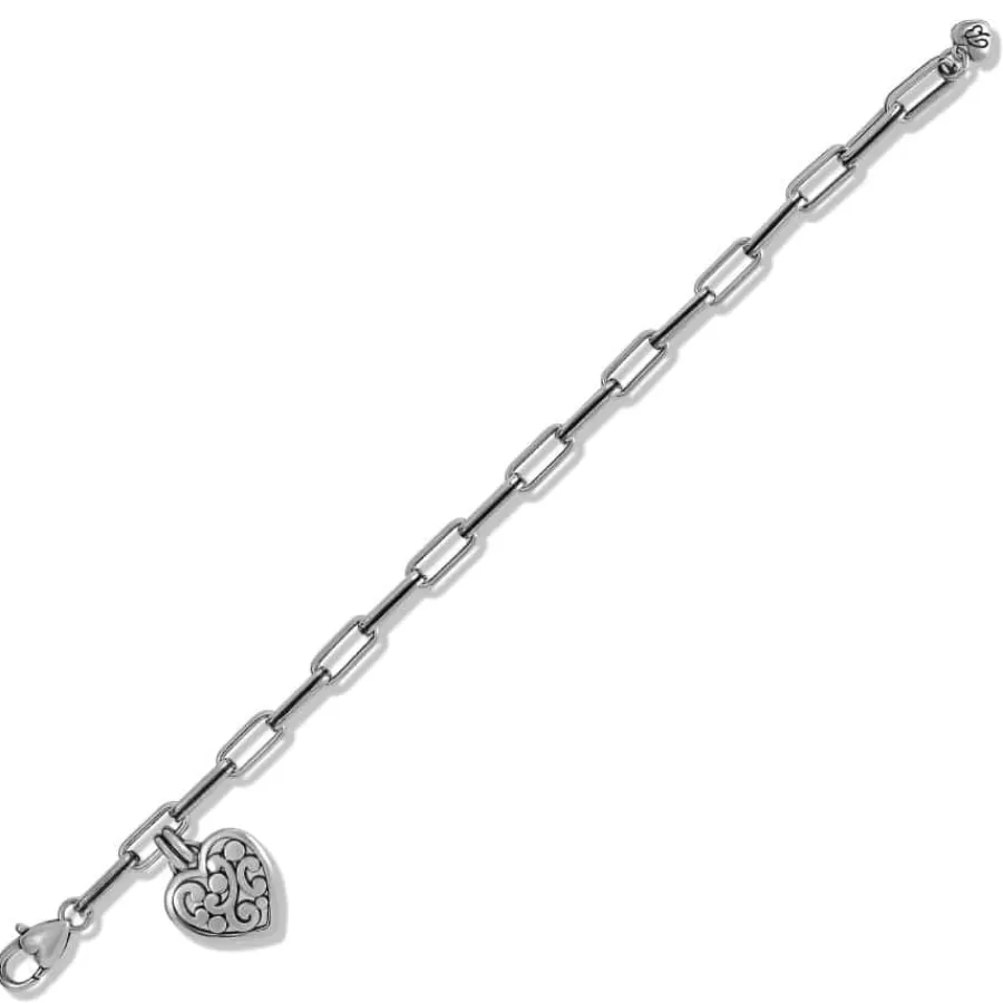 Bracelets>Brighton Contempo Heart Link Bracelet Silver