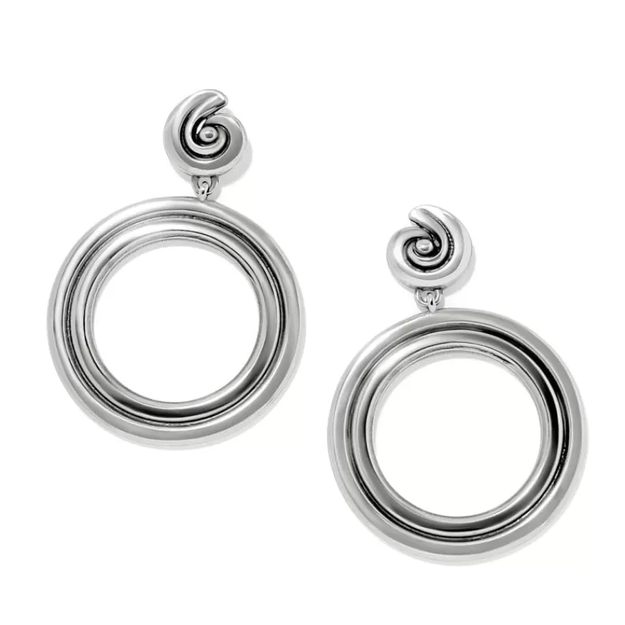 Earrings>Brighton Contempo Moda Ring Post Drop Earrings Silver