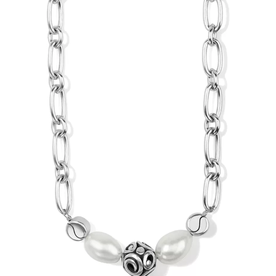 Necklaces>Brighton Contempo Pearl Short Necklace Silver-Pearl