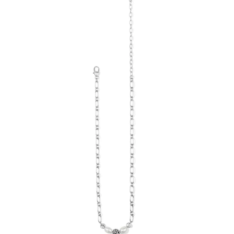 Necklaces>Brighton Contempo Pearl Short Necklace Silver-Pearl