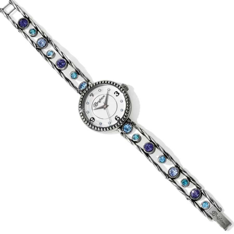 Watches>Brighton Corona Watch Silver-Tanzanite