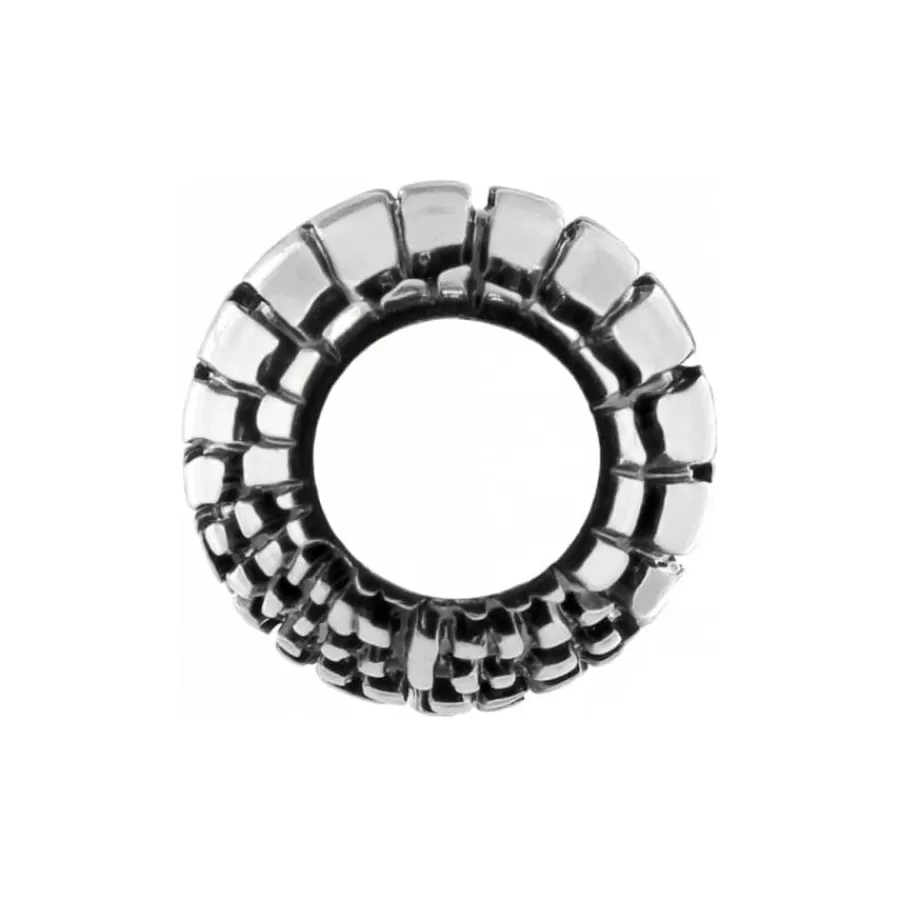 Beads & Spacers>Brighton Croco Bead Silver