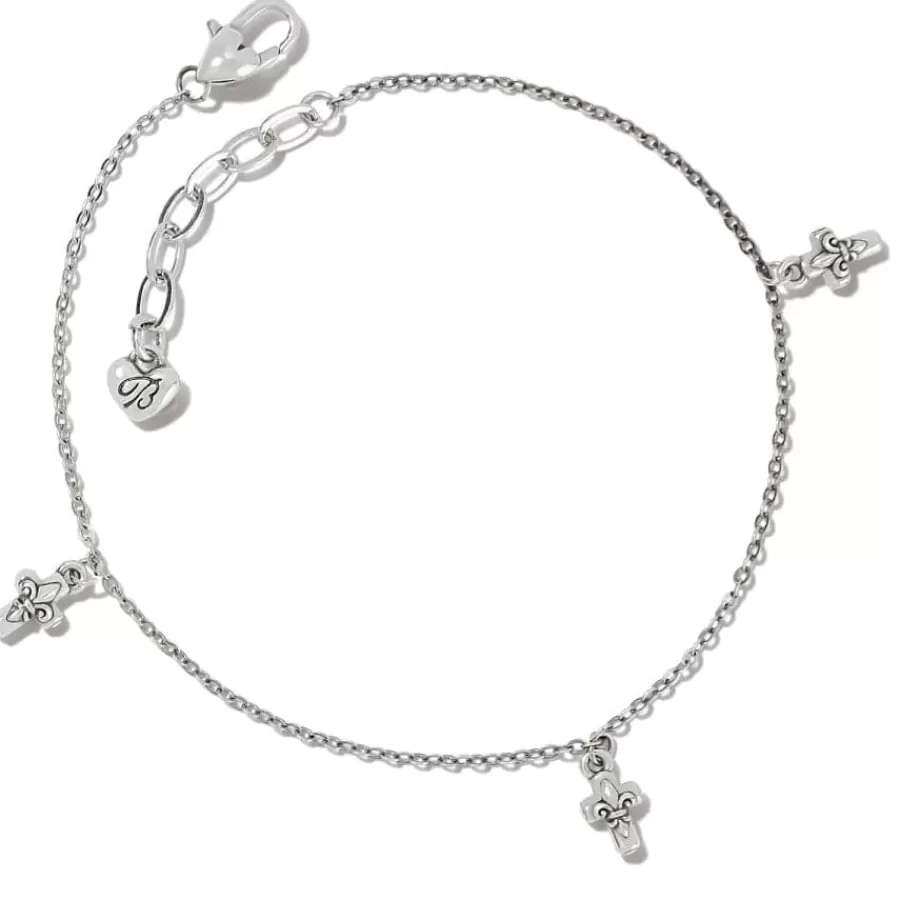 Anklets>Brighton Cross Anklet Silver