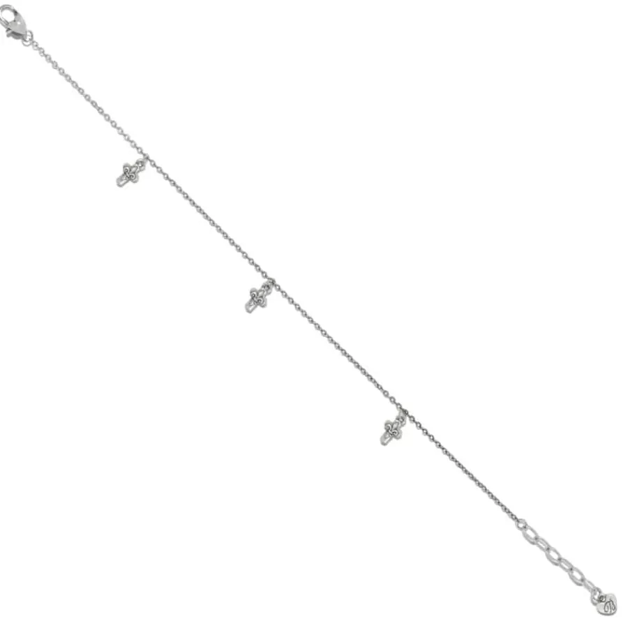 Anklets>Brighton Cross Anklet Silver