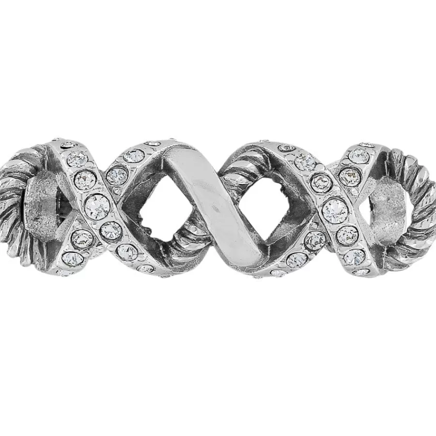 Beads & Spacers>Brighton Crossings Crystal Long Bead Silver