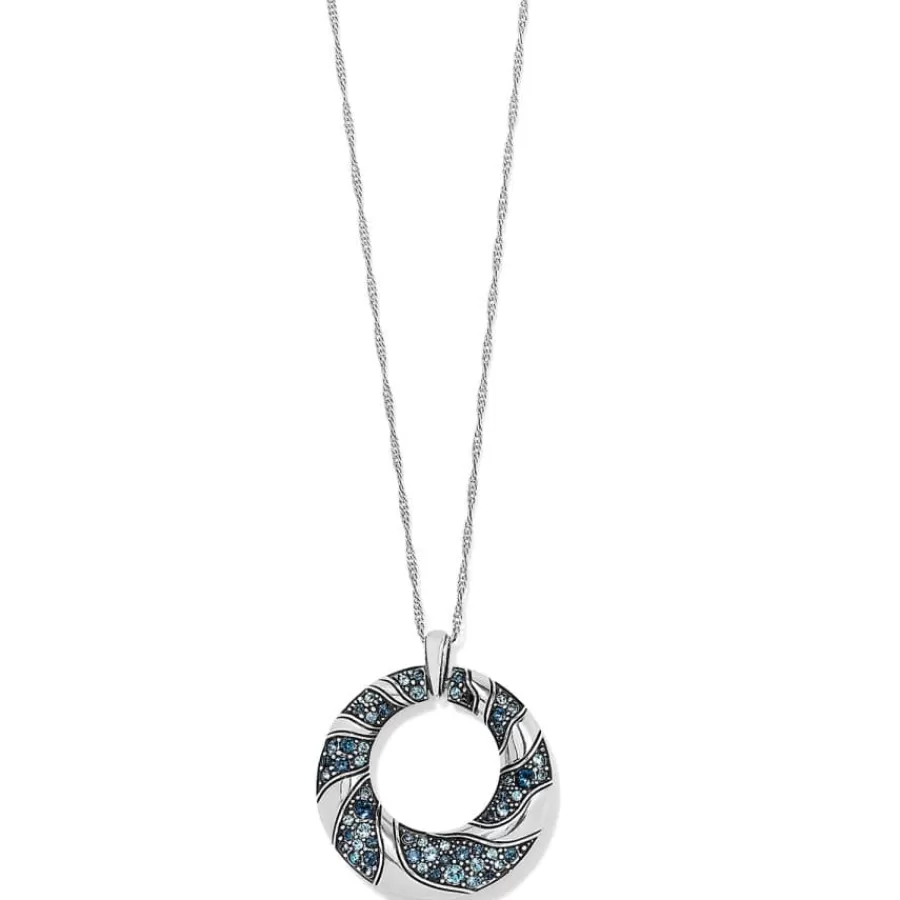 Necklaces>Brighton Crystal Passage Ring Necklace Silver-Blues