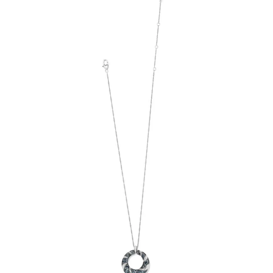 Necklaces>Brighton Crystal Passage Ring Necklace Silver-Blues