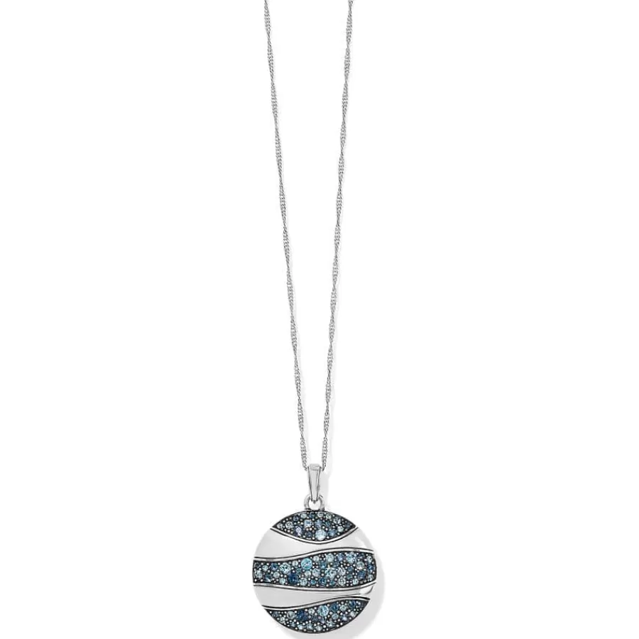 Necklaces>Brighton Crystal Passage Round Necklace Silver-Blues