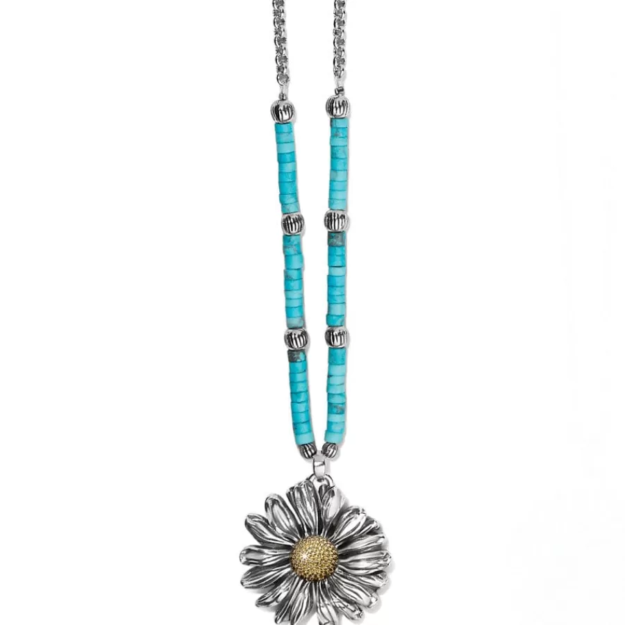 Necklaces>Brighton Daisy Dee Turquoise Necklace Silver-Turquoise