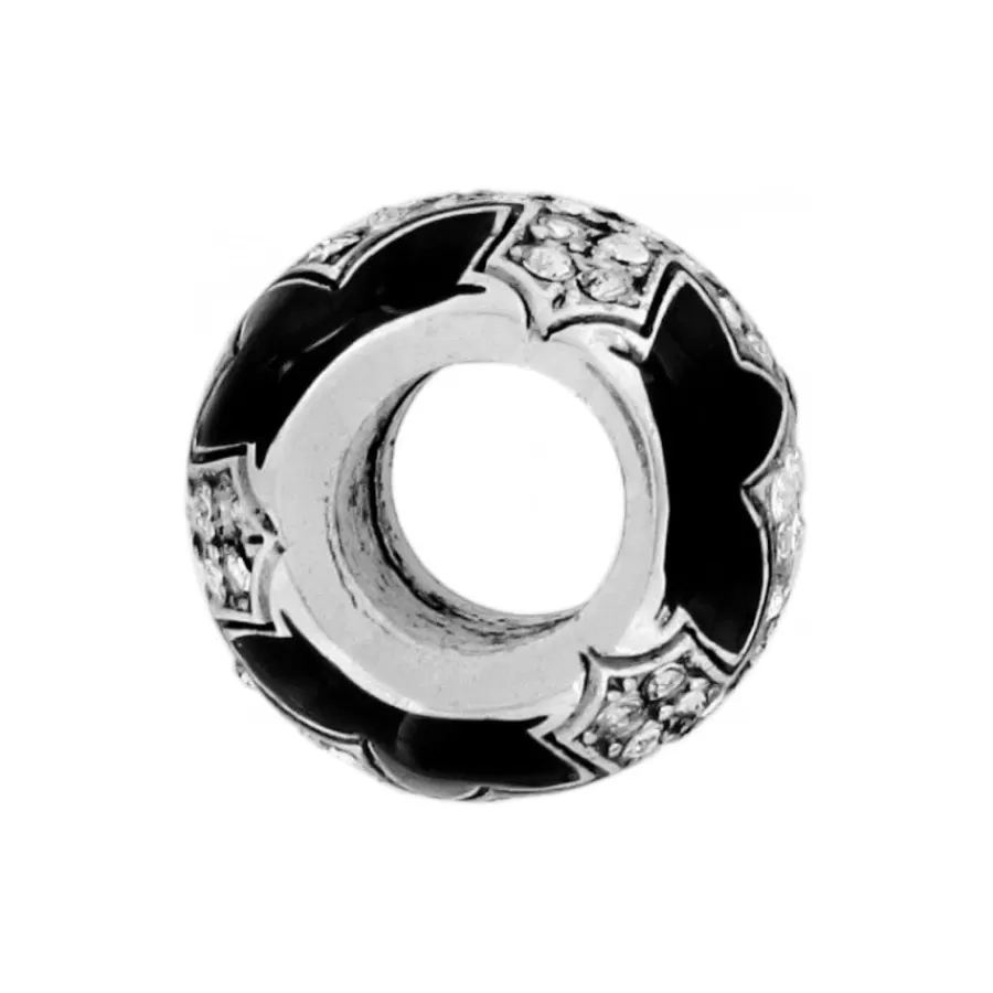 Beads & Spacers>Brighton Dazzle Cross Bead Silver-Black