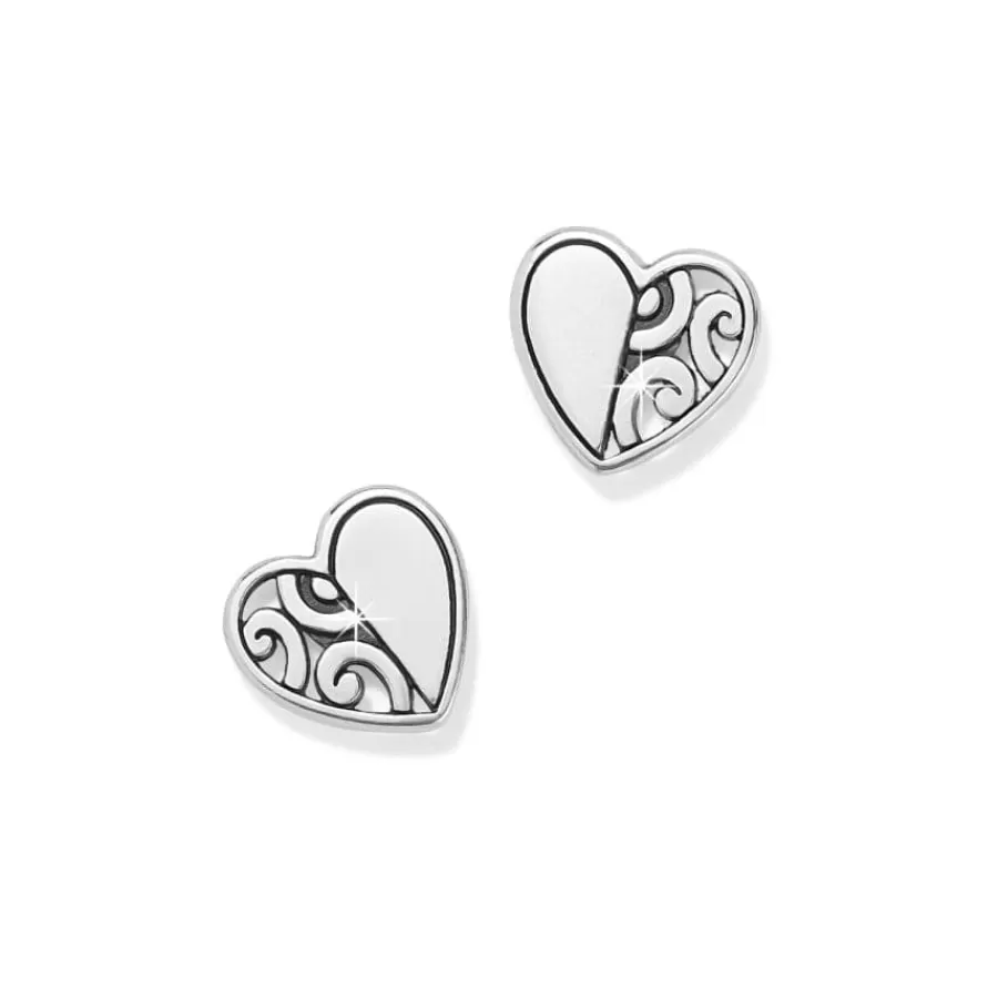 Earrings>Brighton Deco Heart Mini Post Earrings Silver