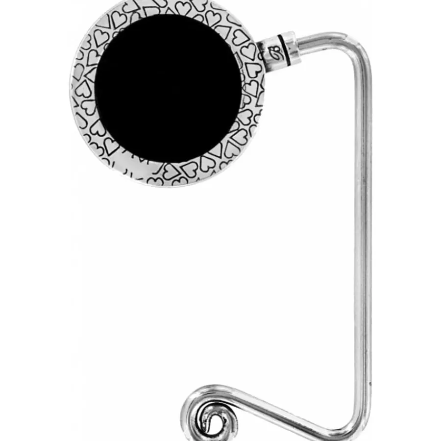 Handbag Accessories>Brighton Deco Rose Handbag Hook Silver