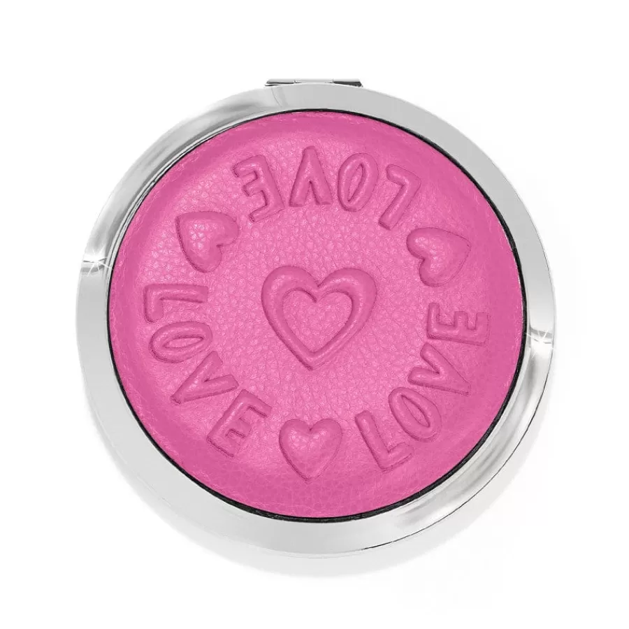 Handbag Accessories | Compacts & Pill Boxes>Brighton Deeply In Love Travel Mirror Bubblegum