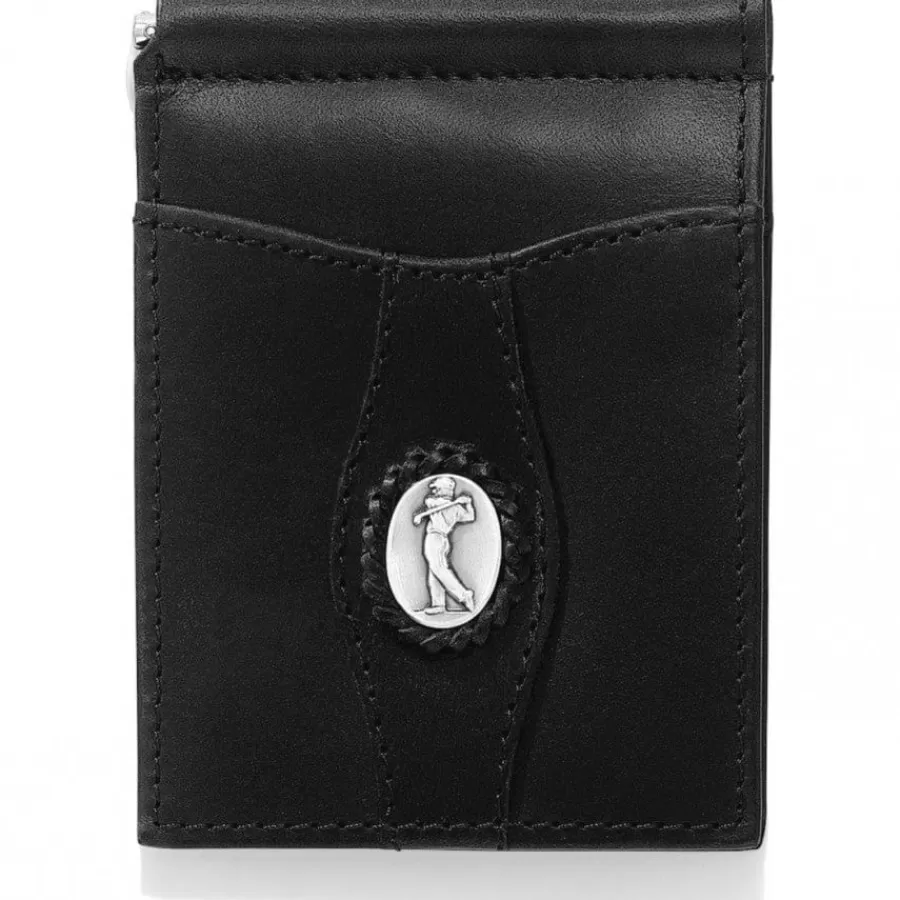 Men'S Belts & Wallets>Brighton Devonshire Money Clip Wallet Black