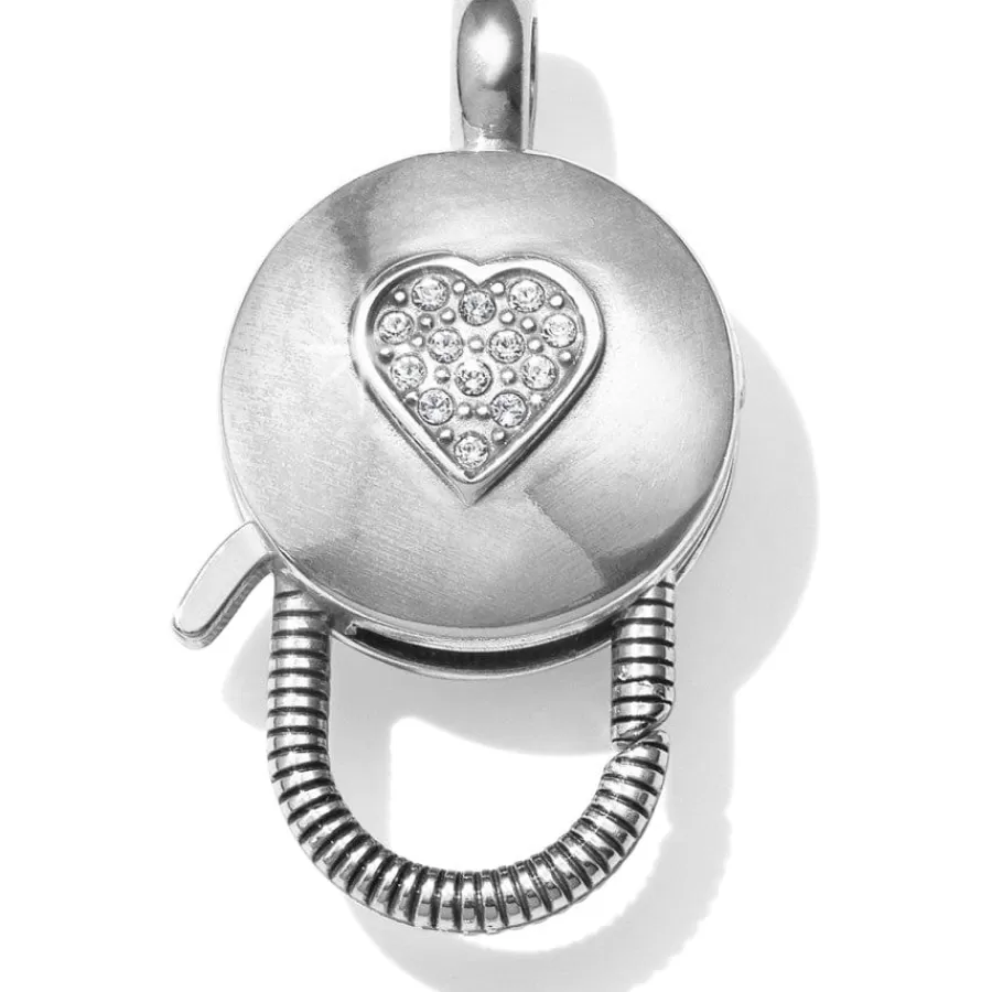 Charm Necklaces & Holders>Brighton Diamonds N' Hearts Reversible Charm Connector Silver