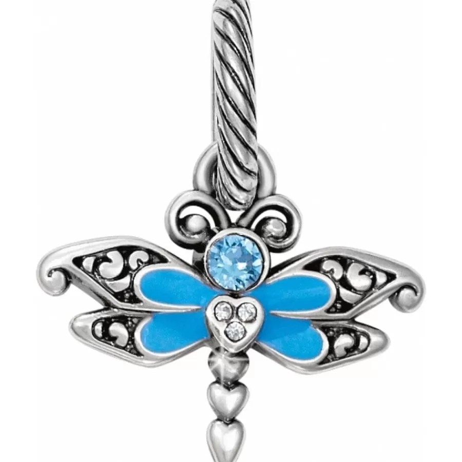 Charms>Brighton Dragonfly Charm Silver-Blue