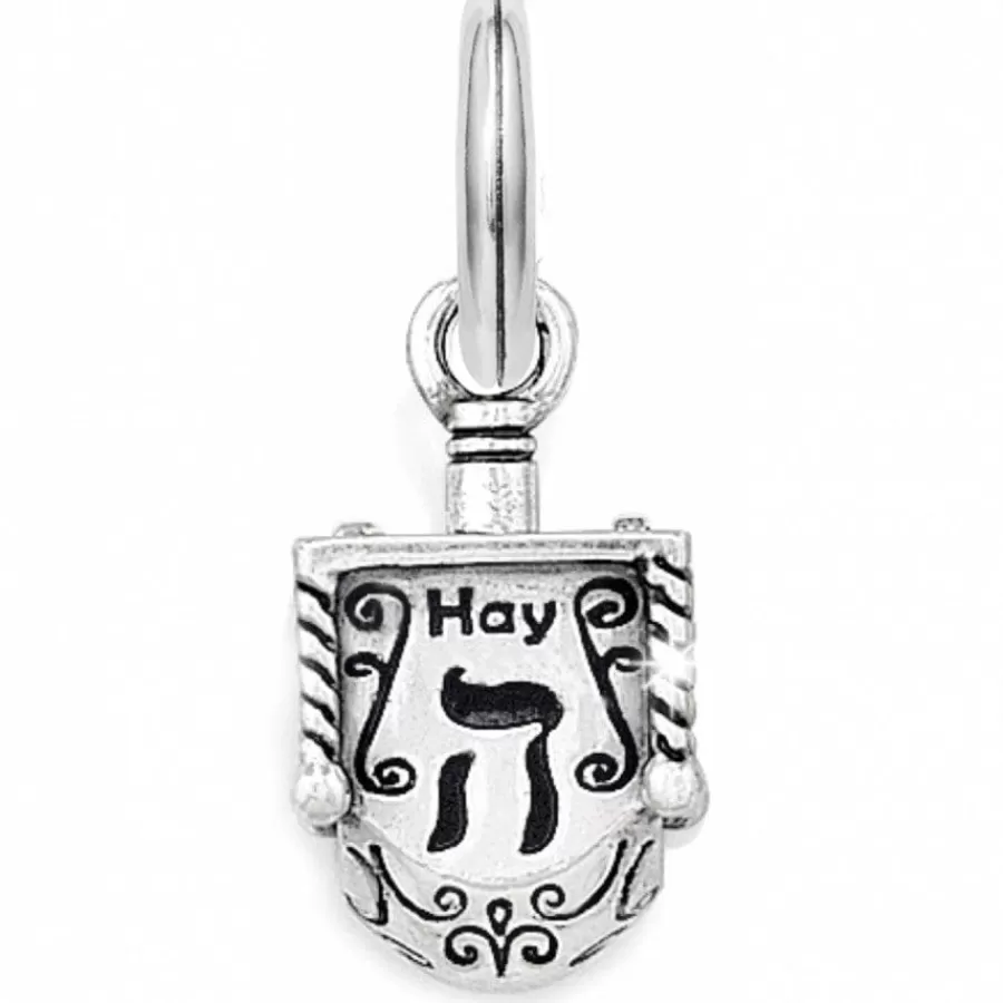 Charms>Brighton Dreidel Charm Silver