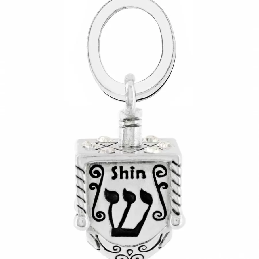 Charms>Brighton Dreidel Charm Silver