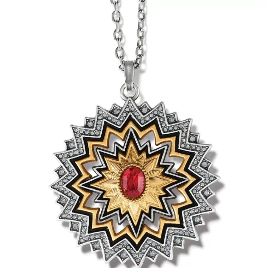 Necklaces>Brighton Dynasty Sol Necklace Gold-Red