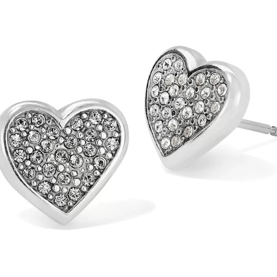 Earrings>Brighton Eden Hearts Mini Post Earrings Silver