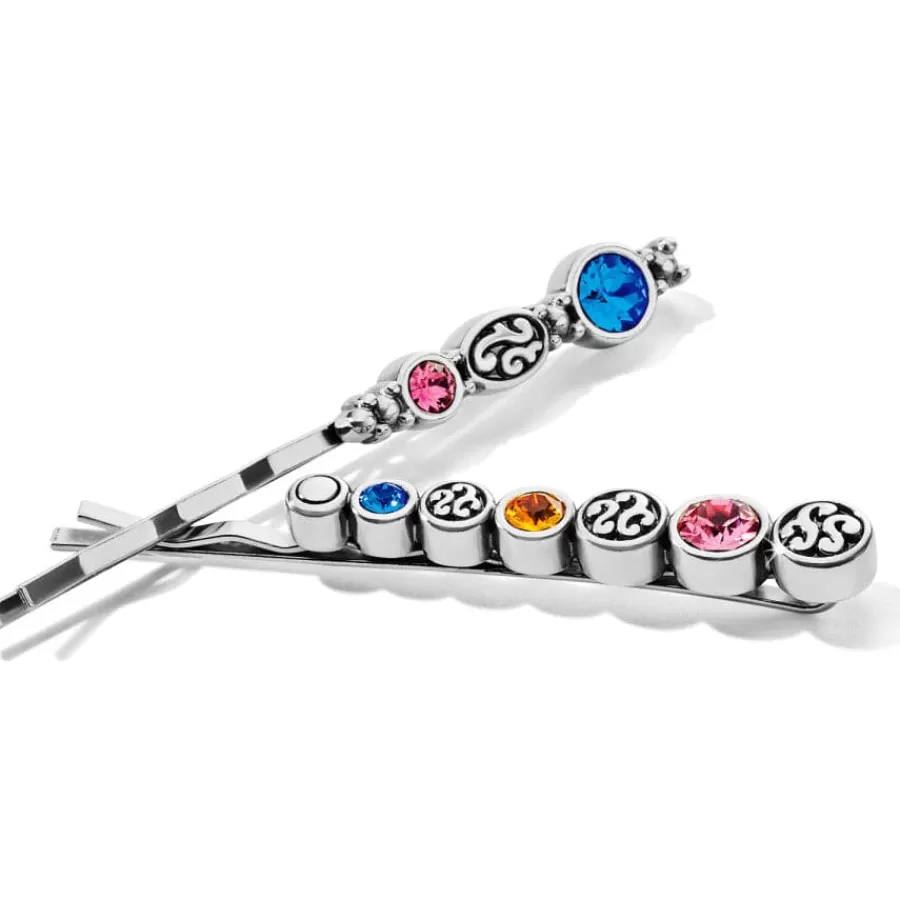 Hair Accessories>Brighton Elora Gem Bobby Pin Set Silver-Multi