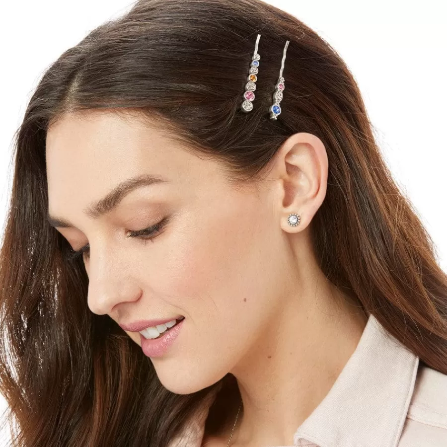 Hair Accessories>Brighton Elora Gem Bobby Pin Set Silver-Multi