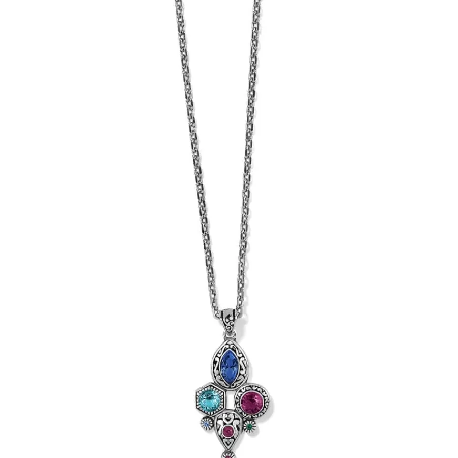 Necklaces>Brighton Elora Gems Cubist Necklace Silver-Multi