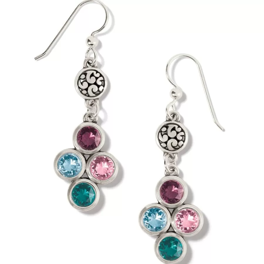 Earrings>Brighton Elora Gems Dots French Wire Earrings Silver-Multi