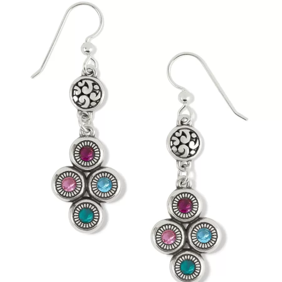 Earrings>Brighton Elora Gems Dots French Wire Earrings Silver-Multi