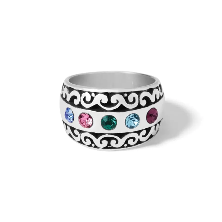 Rings>Brighton Elora Gems Ring Silver-Multi