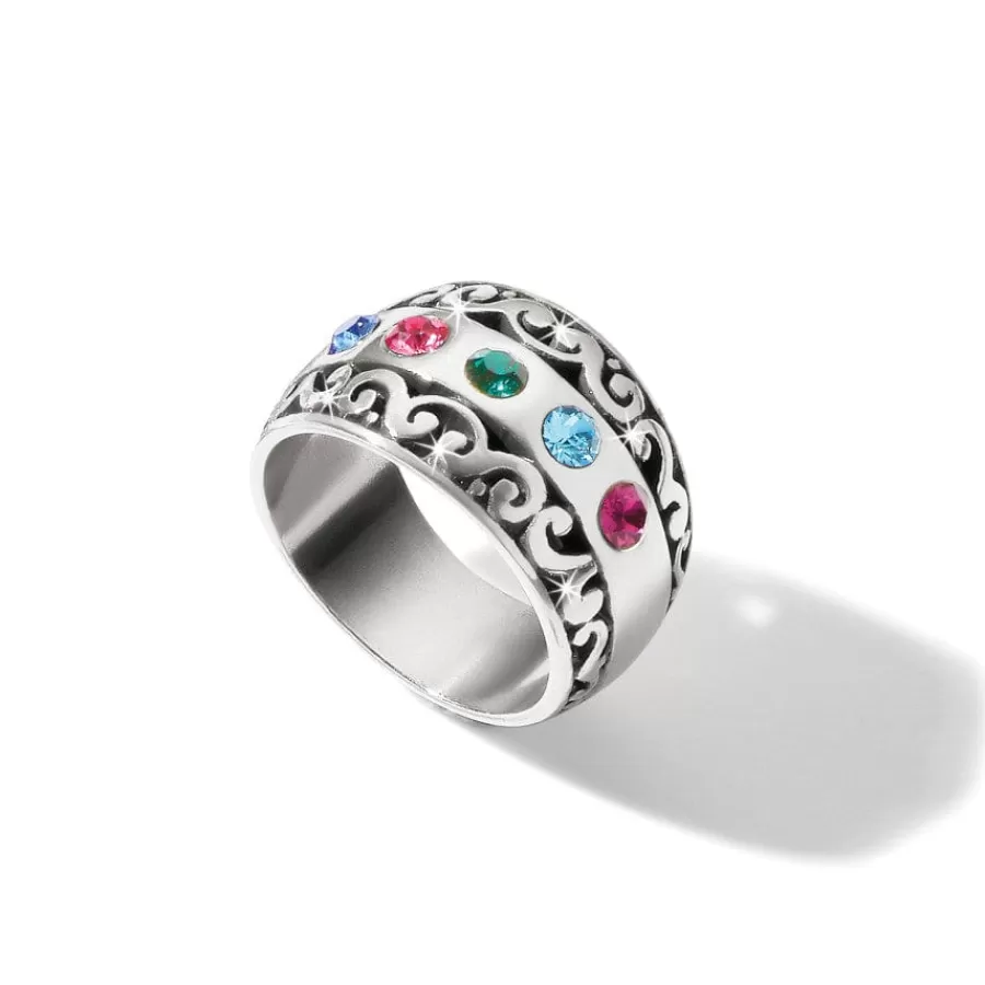 Rings>Brighton Elora Gems Ring Silver-Multi