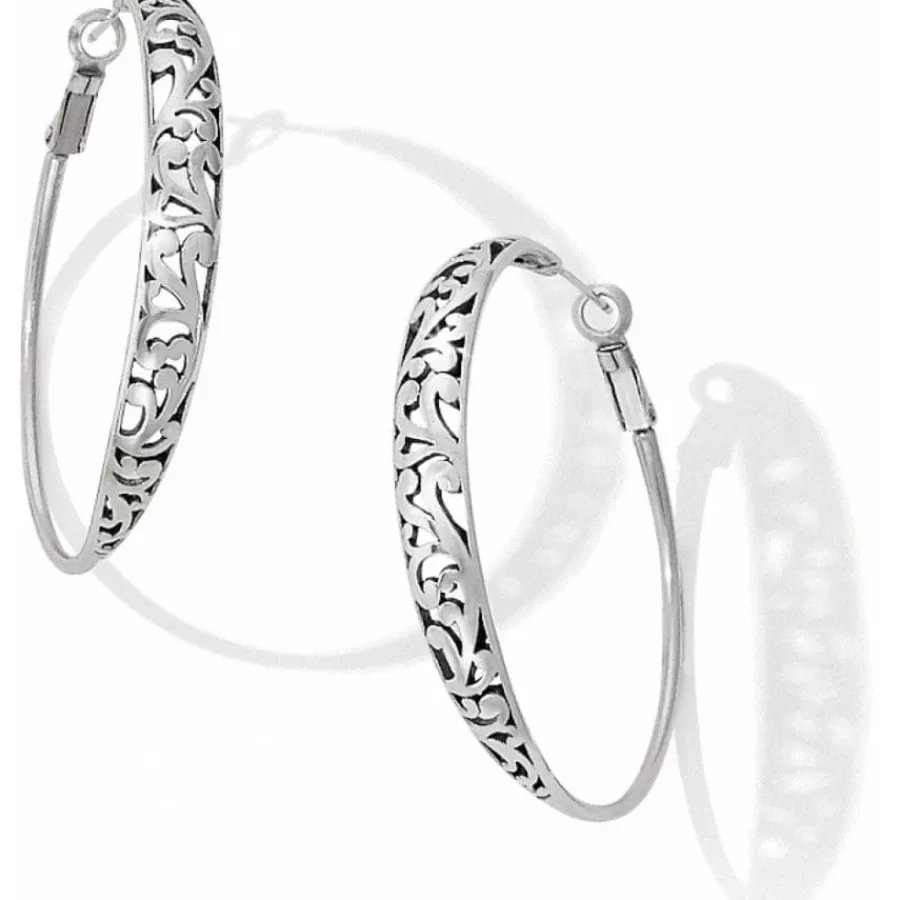 Earrings>Brighton Elora Hoop Leverback Earrings Silver