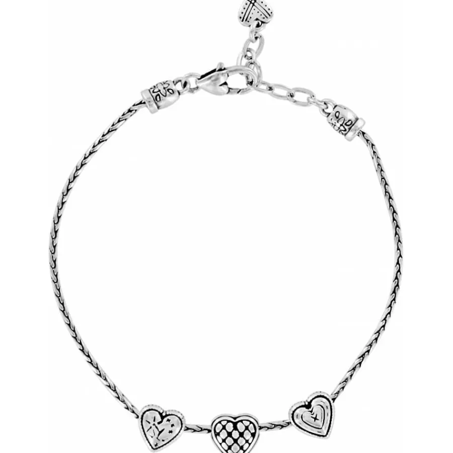 Anklets>Brighton Enchanted Hearts Anklet Silver