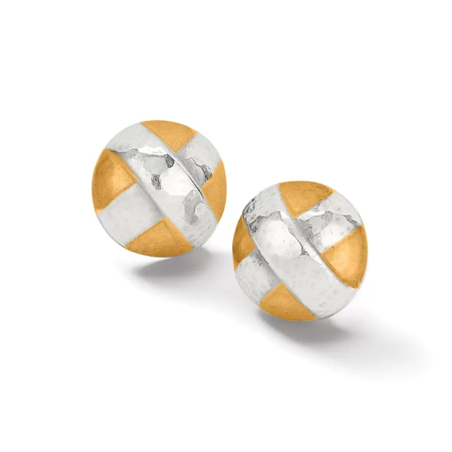 Earrings>Brighton Entrata Round Post Earrings Silver-Gold