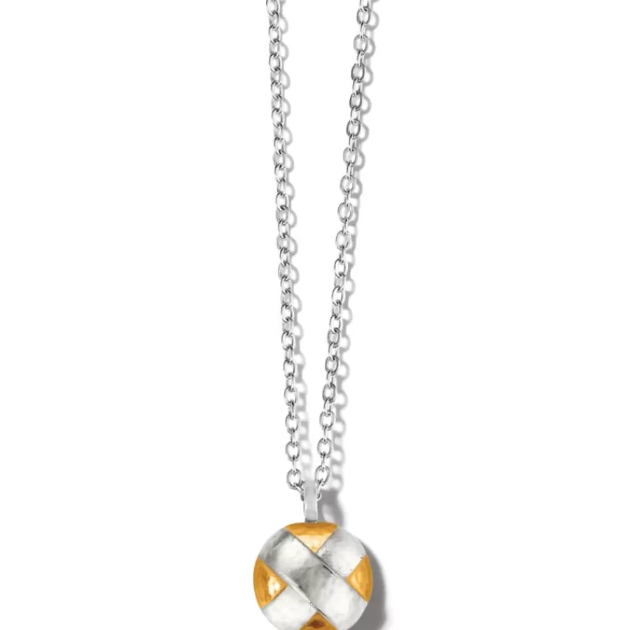 Necklaces>Brighton Entrata Round Short Necklace Silver-Gold