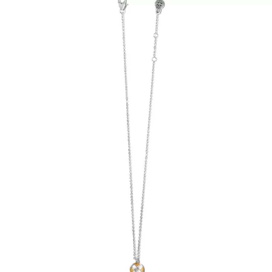 Necklaces>Brighton Entrata Round Short Necklace Silver-Gold