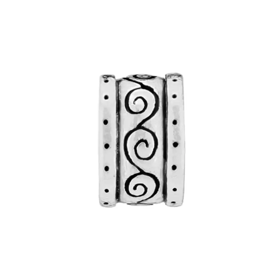 Beads & Spacers>Brighton Etched Scroll Spacer Silver